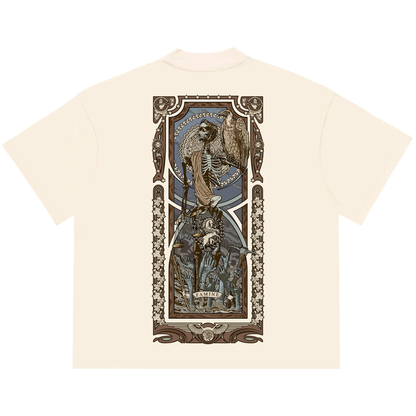 Camiseta Oversized Tshirt Ramello Tarot Famine