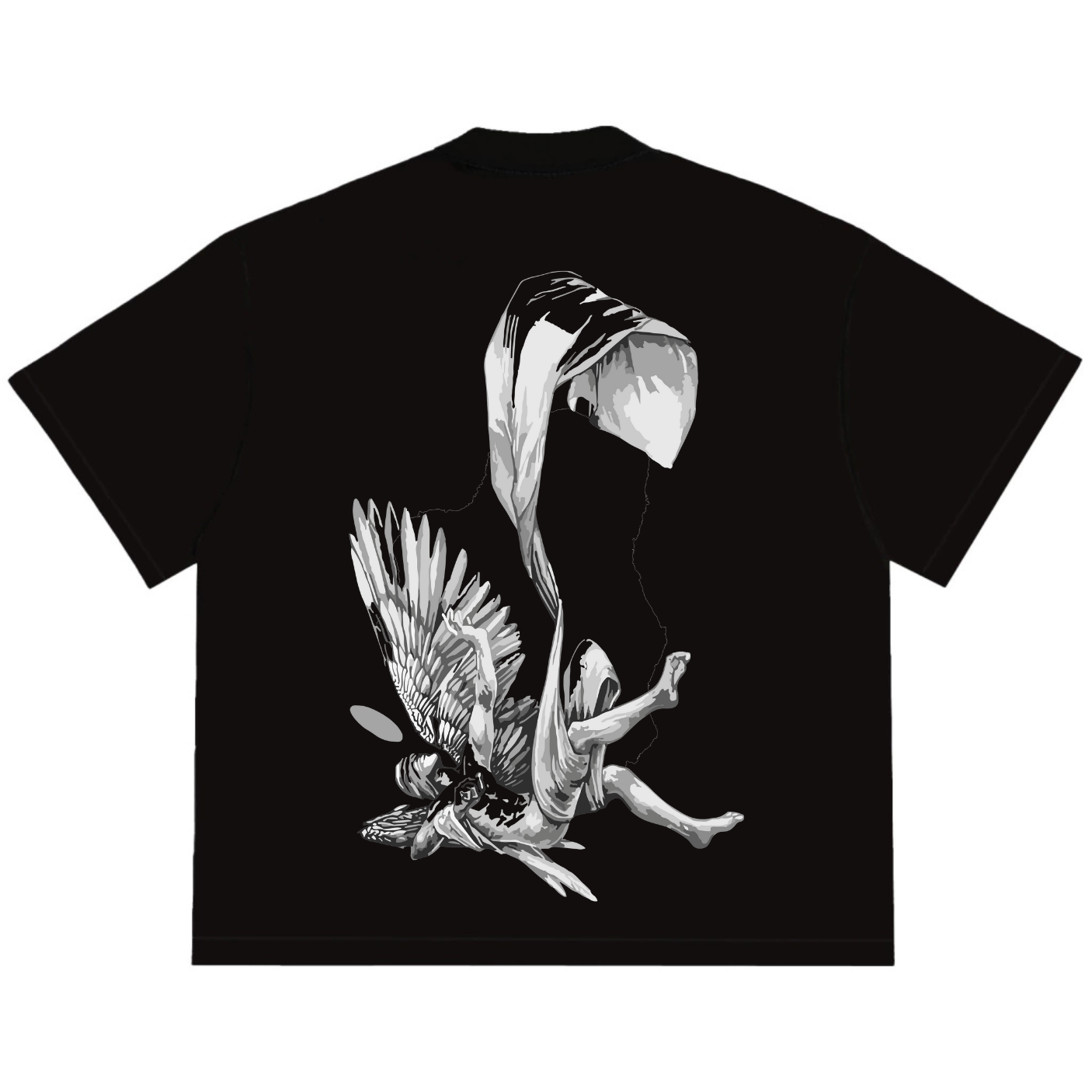 Camiseta Oversized Tshirt Ramello Tarot Anjo Caído