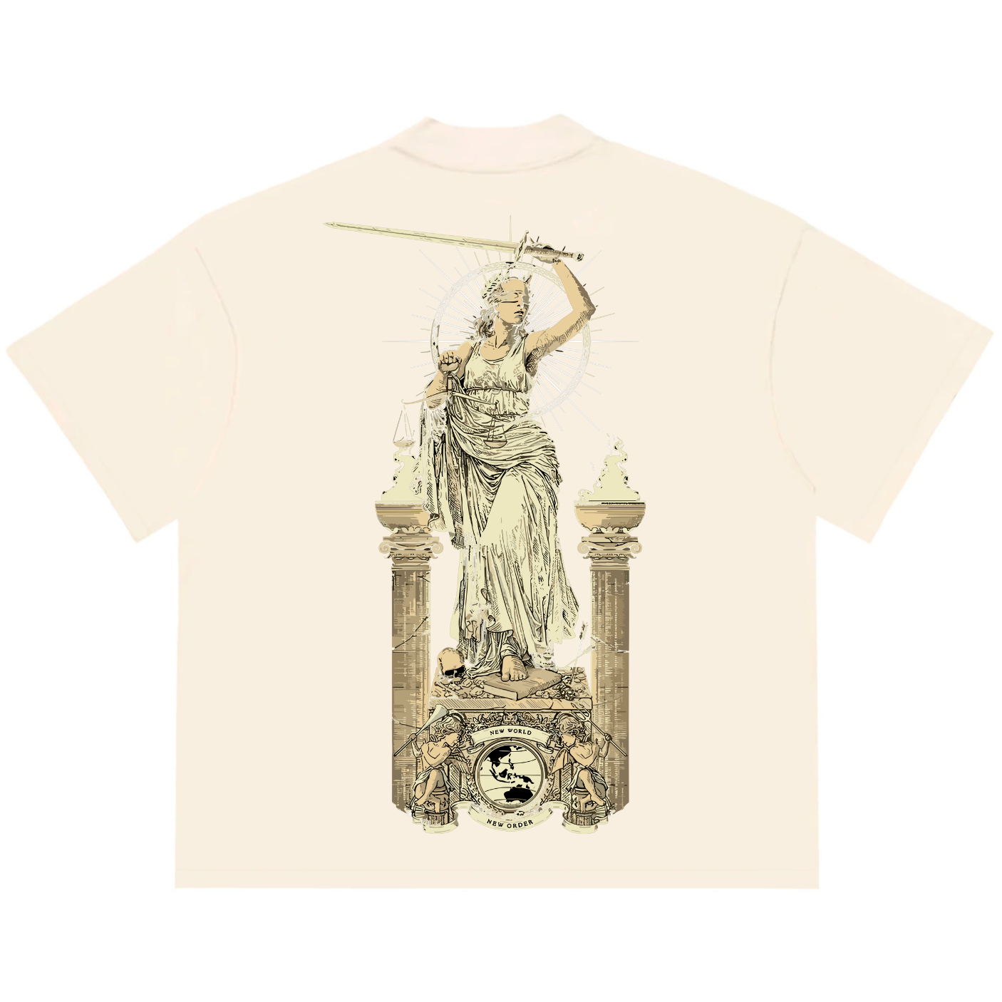 Camiseta Oversized Tshirt Ramello Tarot Justice