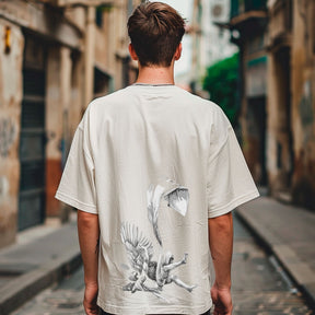 Camiseta Oversized Tshirt Ramello Tarot Anjo Caído