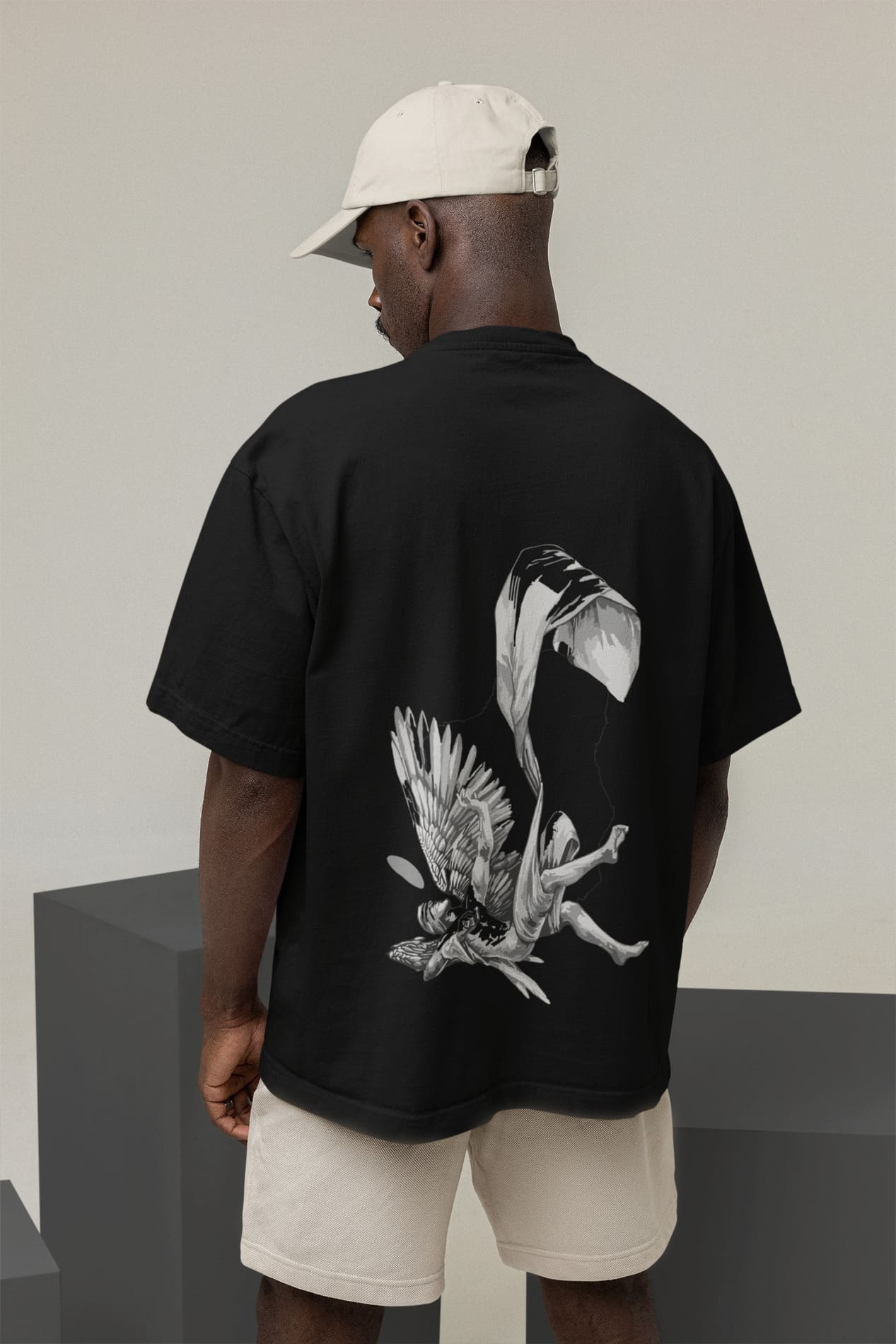 Camiseta Oversized Tshirt Ramello Tarot Anjo Caído