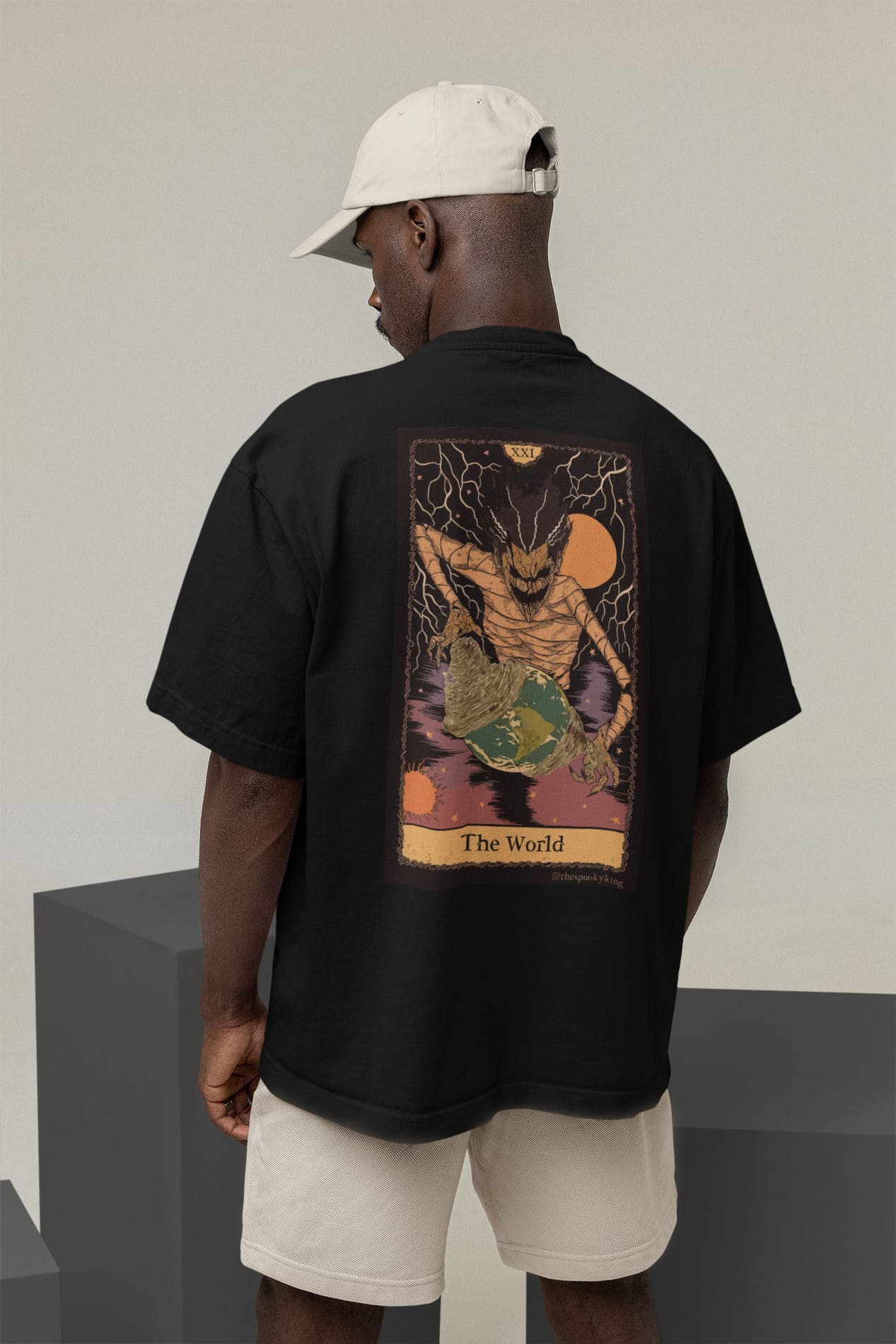 Camiseta Oversized Tshirt Ramello Tarot The World