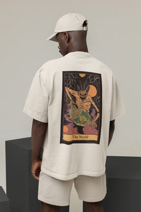 Camiseta Oversized Tshirt Ramello Tarot The World